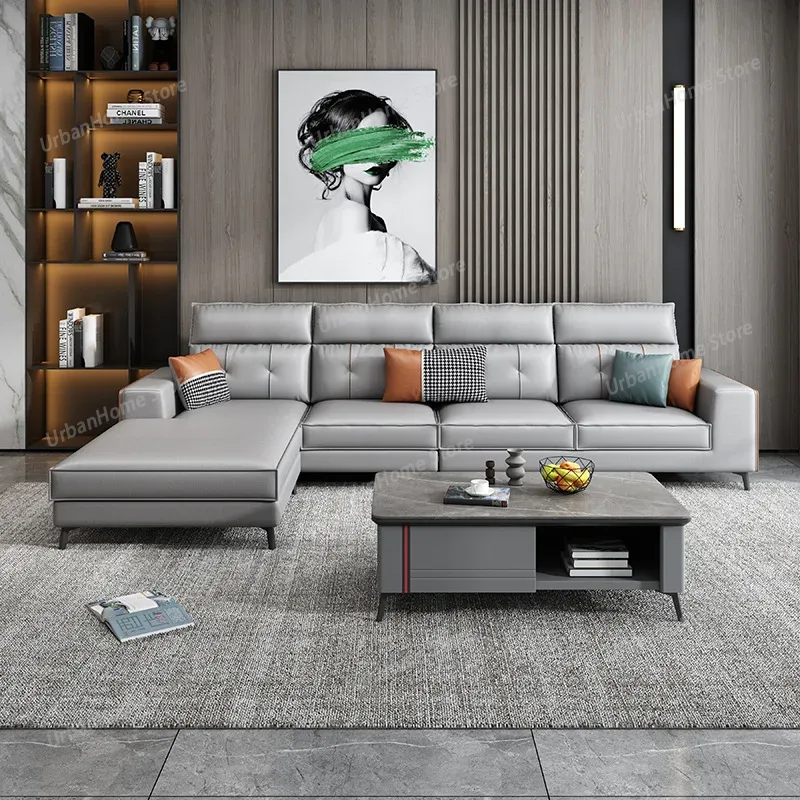 Office Technologies - Italian Luxury Technology Leather Living Room