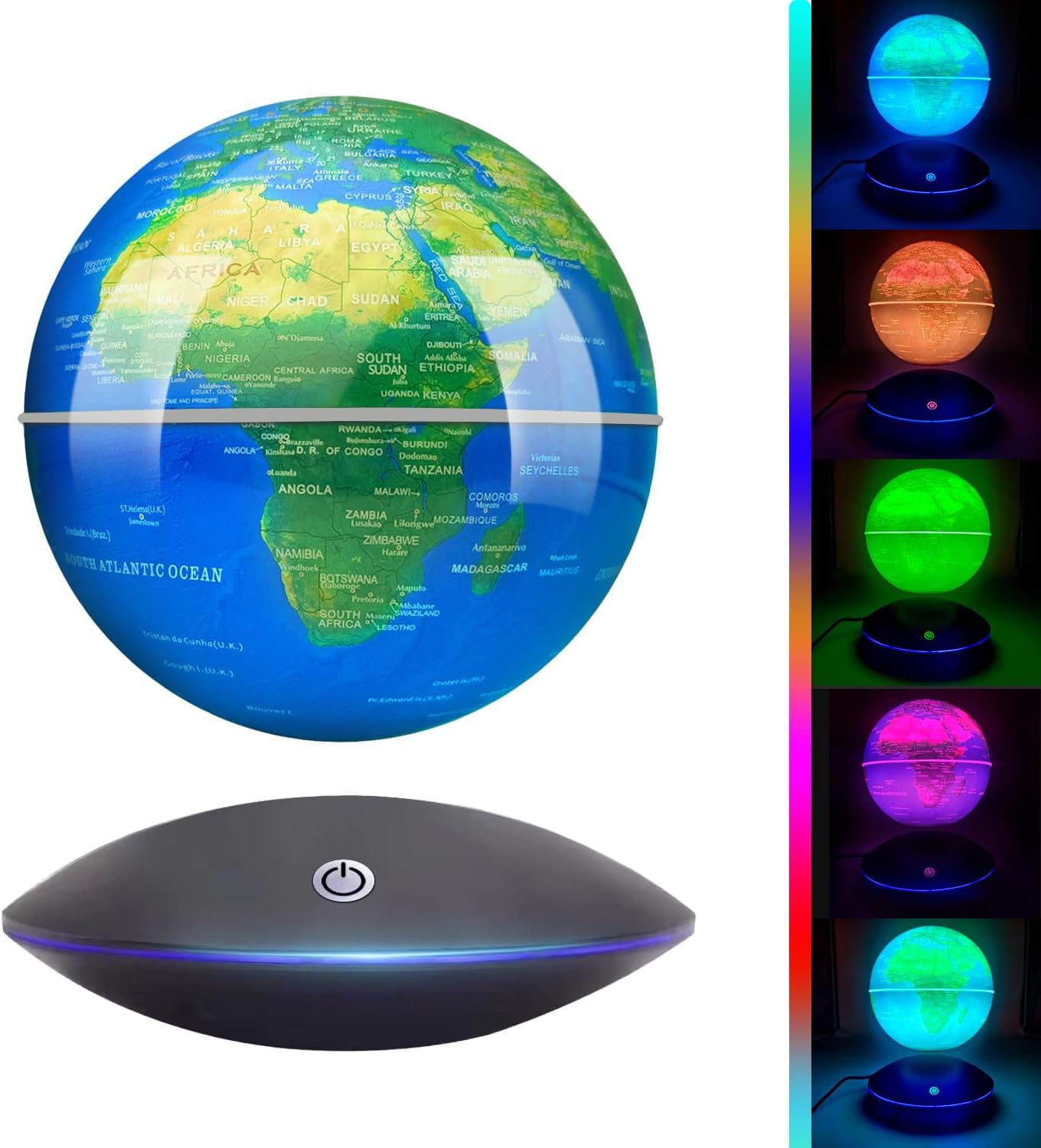 Cool Office Tech Gadgets - Magnetic Levitating Globe with LED Light,