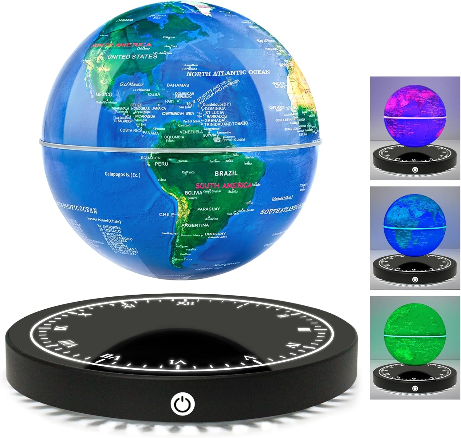 Cool Office Tech Gadgets - Magnetic Levitating Globe with LED Lights,