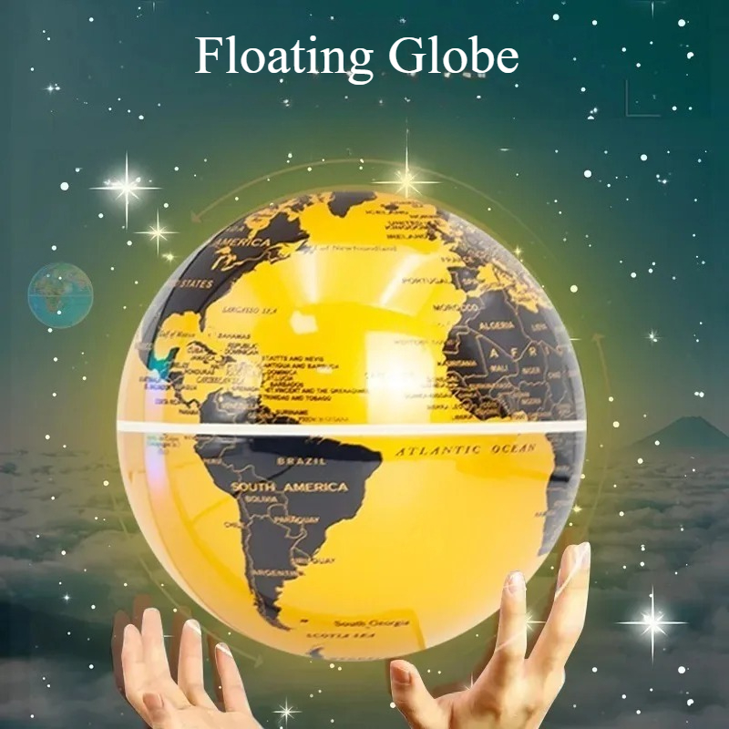 Cool Office Tech Gadgets - Magnetic Levitating Globe LED Night Light