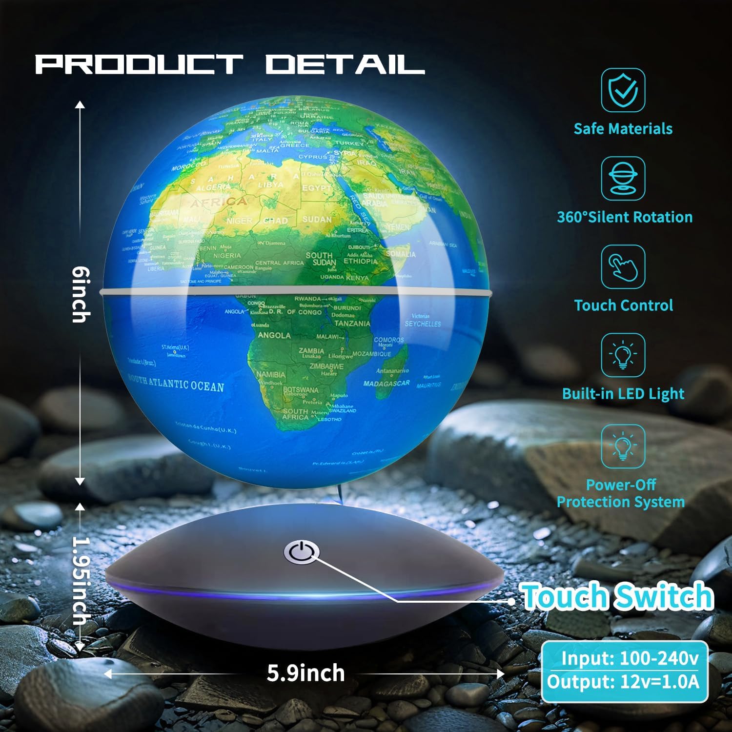 Magnetic Levitating Globe with – Cool Office Tech Gadgets recenzja i cena