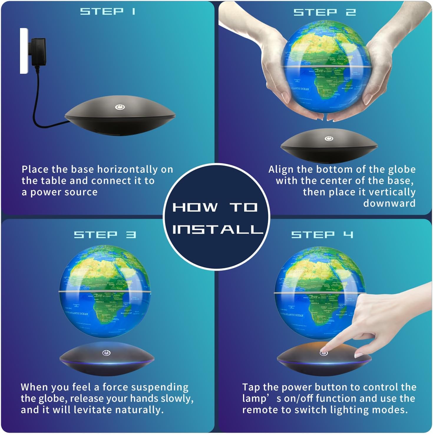 Magnetic Levitating Globe with – Cool Office Tech Gadgets recenzja i cena