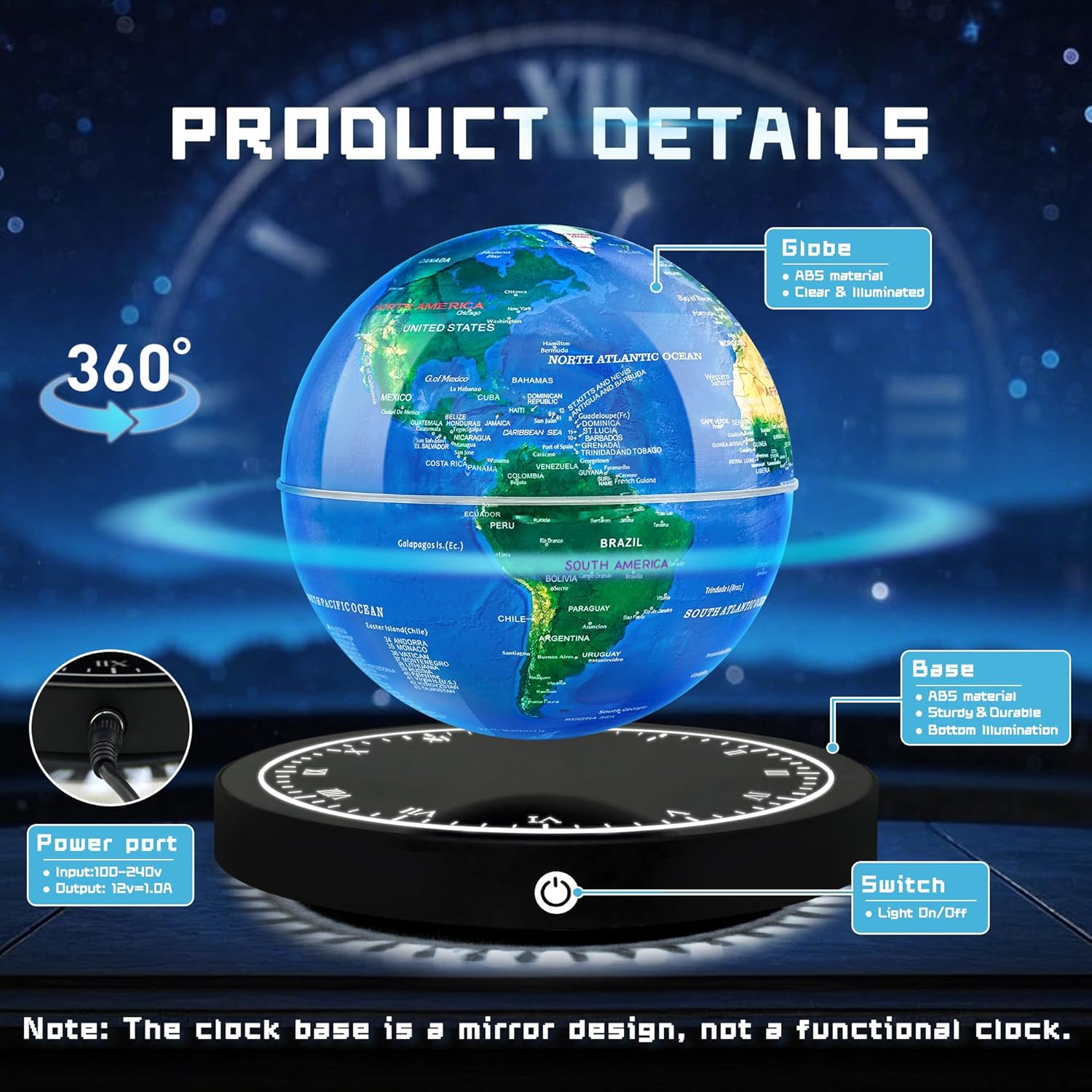 Magnetic Levitating Globe with – Cool Office Tech Gadgets recenzja i cena
