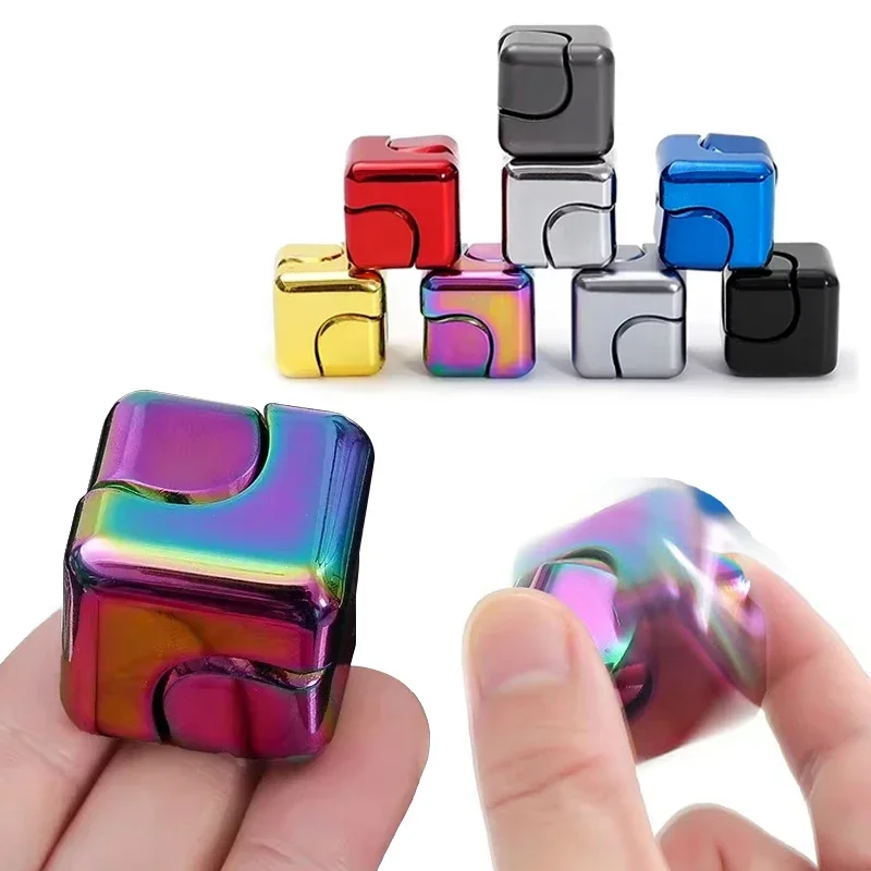 Metal Cube Rotating Fingertip  – Cool Office Tech Gadgets recenzja i cena