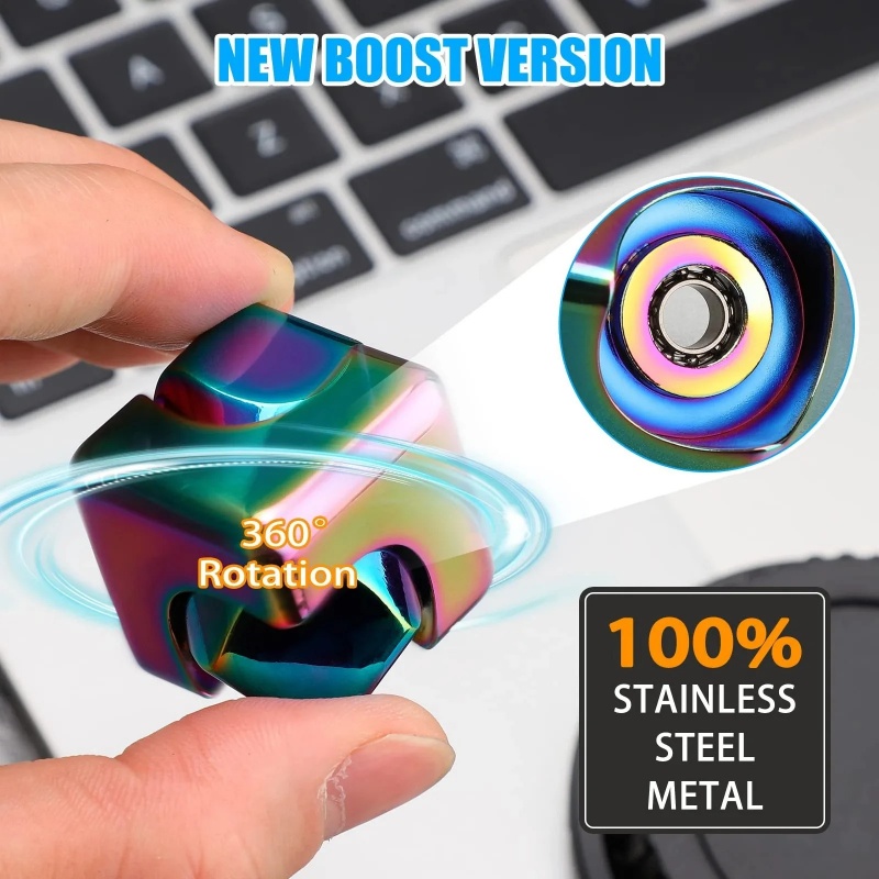 Metal Cube Rotating Fingertip  – Cool Office Tech Gadgets recenzja i cena