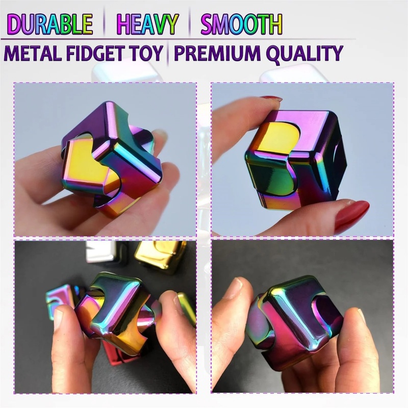 Metal Cube Rotating Fingertip  – Cool Office Tech Gadgets recenzja i cena