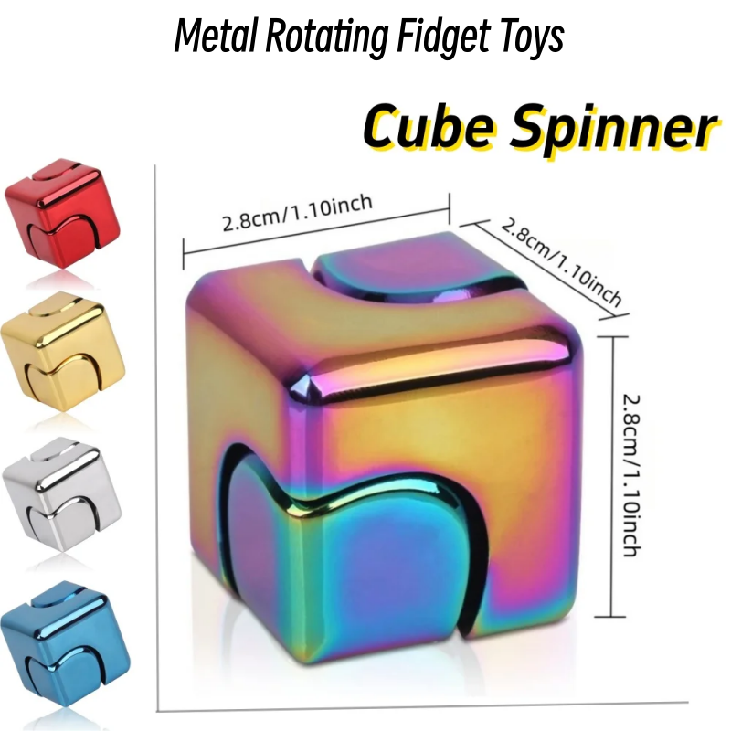Metal Cube Rotating Fingertip  – Cool Office Tech Gadgets recenzja i cena